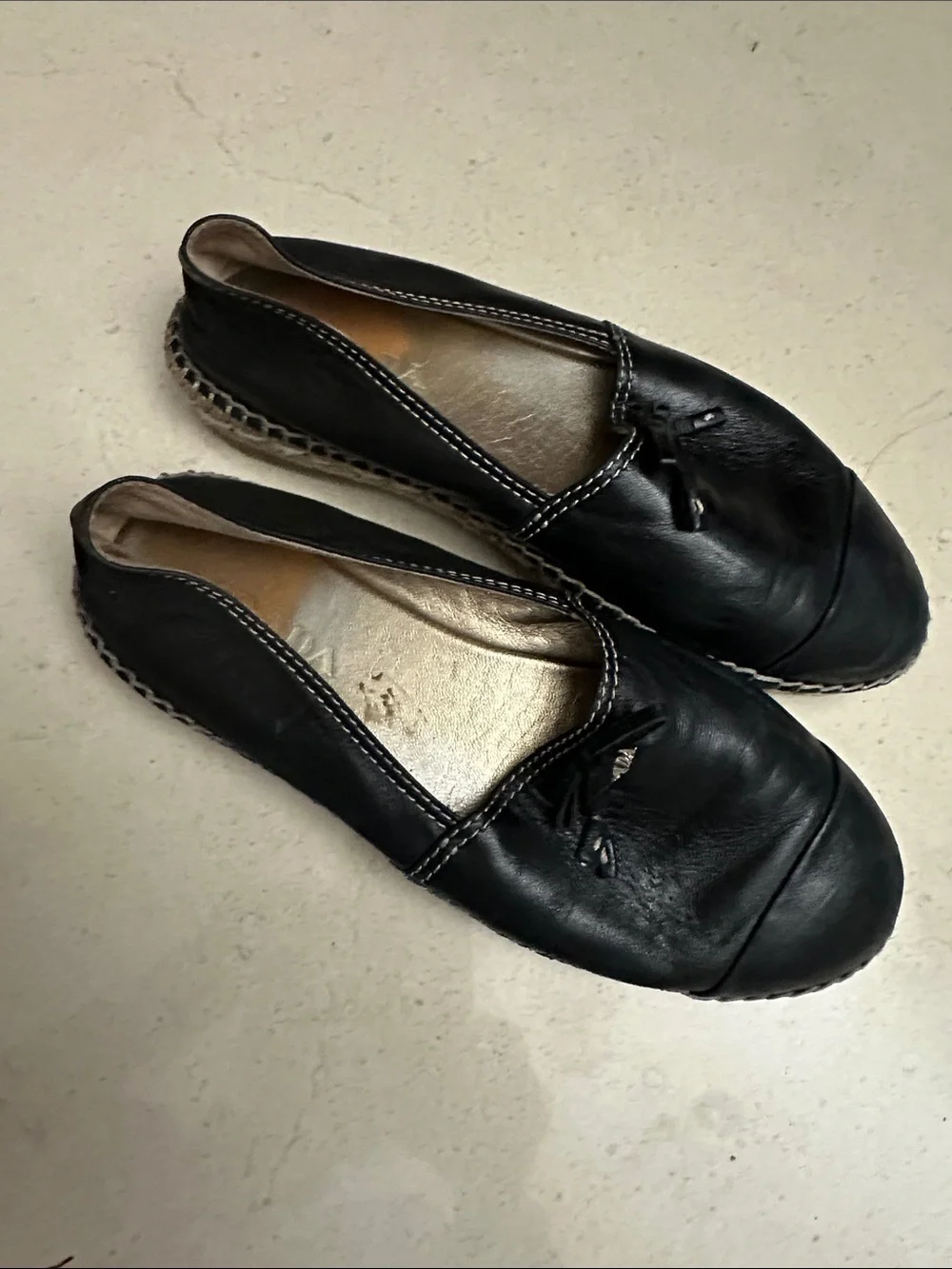 Classic black Preloved Prada Leather Espadrilles. Offers welcome. Well made.